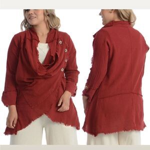 Maria de Guadalajara Cotton Kante Jacket In Shedron